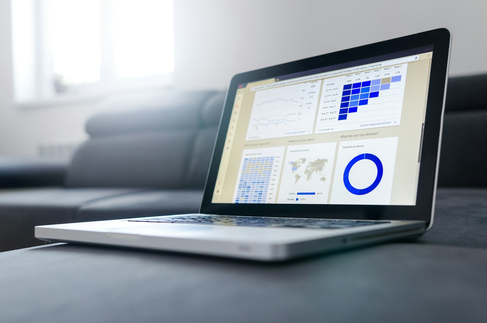Detailed view of marketing tracking and attribution setup on a monitor